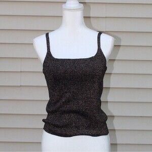 Atmosphere Black Gold Sparkle Tank Top